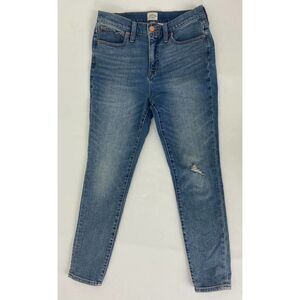 J. Crew 10-Inch Toothpick High Rise High Waisted Jeans Blue Denim - Size 29